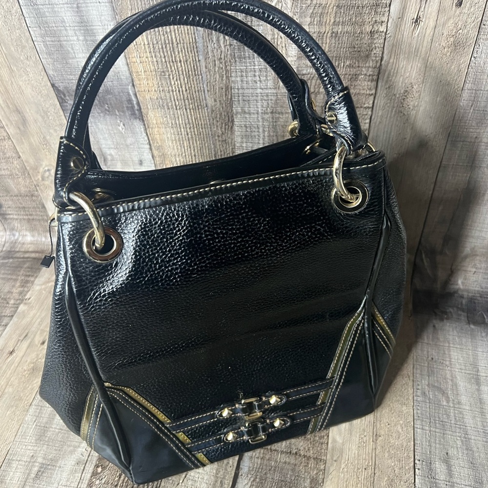 Daks black leather top handle shoulder bag - Picture 6 of 16